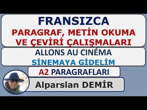 Allons au cinma   Sinemaya Gidelim   Franszca Paragraf Metin Okuma Ve eviri almalar A2