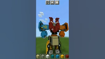Minecraft making robot statue #shorts