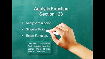 Analytical function | By Churchill 7th Edition|