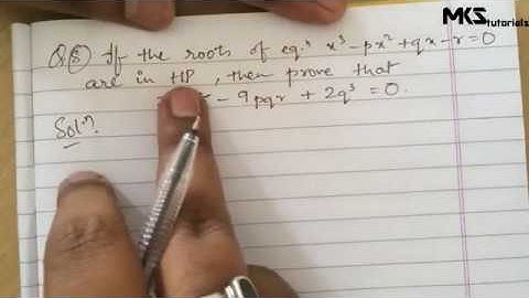 11. Relation b/w Roots and Co-efficients | Problem #8 | THEORY OF EQUATION | Most Important Problem