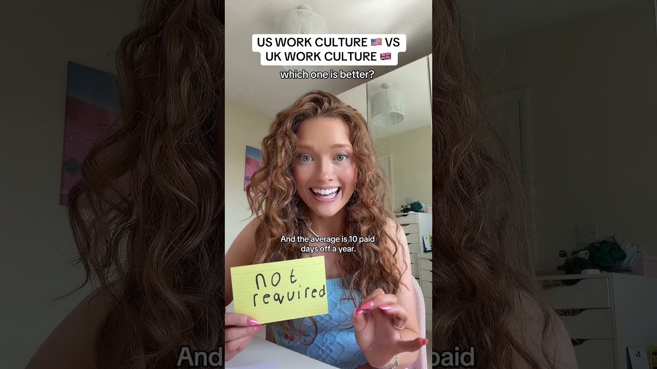 US WORK CULTURE 🇺🇸 VS UK CULTURE 🇬🇧 which one is better? #workculture #ukvsusa #usa #england