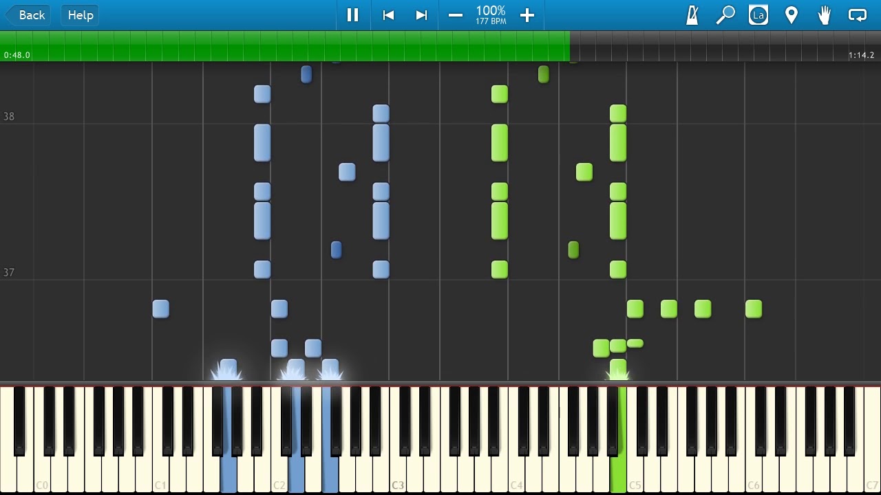 Piano Tiles 2 - Csikos Post (Synthesia) +MIDI