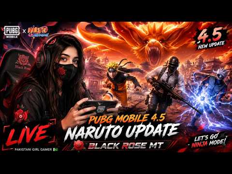 🔴 LIVE 🔥 PUBG MOBILE 4.5 NARUTO UPDATE | New Features & Gameplay | Black Rose MT