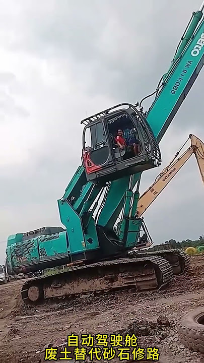 Excavator Autonomous Cockpit Engineering Machinery Excavator Work First Perspective Video Constr