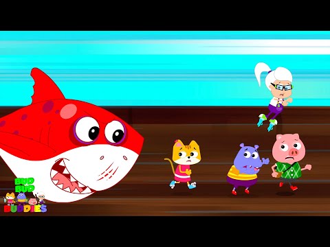 Scary flying Shark + More Spooky Music Videos for babies by Bud Bud Buddies