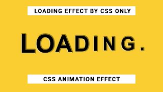Loading Animation Effect In HTML And CSS With Source Code || Creative Networks
