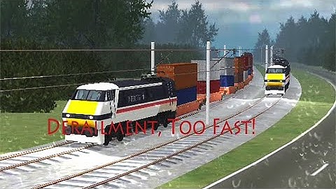 Train Sim Airport Using Inter City Class 91 Double Stack Got Derailment