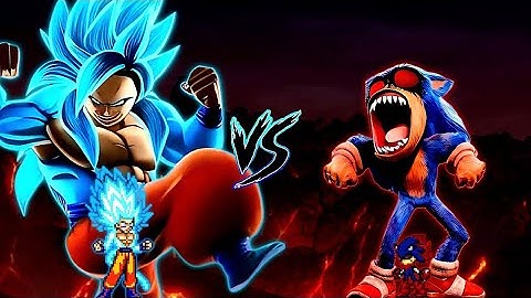 Goku TP V4 OP (all form) VS Sonic exe V3 OP (all form) in Jump Force Mugen