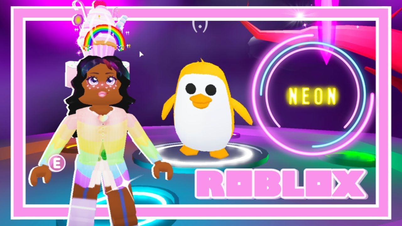 Making A Neon Penguin In Adopt Me Omg Youtube