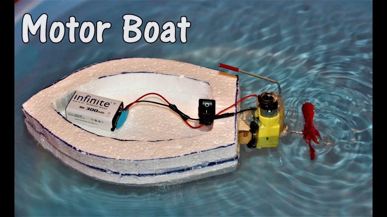 how to make an electric motor boat - easy - youtube