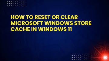How to Reset or Clear Microsoft Windows Store Cache in Windows 11