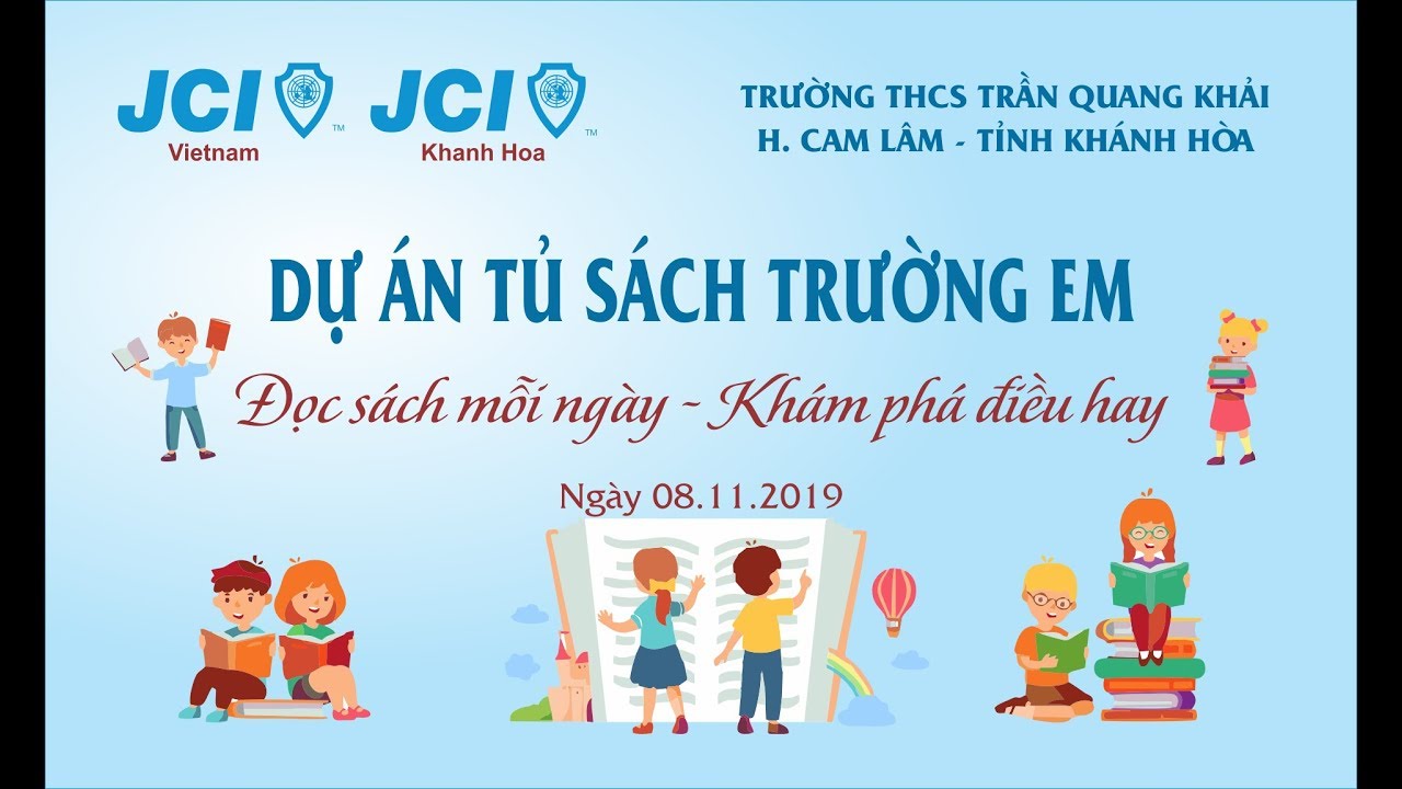 JCI Khanh Hoa - Library to School at Tran Quang Khai Junior high school - Cam Lam - Khanh Hoa