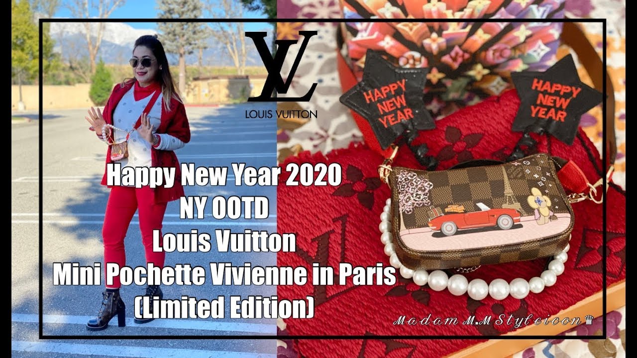 240 | HAPPY NEW YEAR 2020! NY OOTD | LOUIS VUITTON MINI POCHETTE VIVIENNE IN PARIS (LIMITED ...