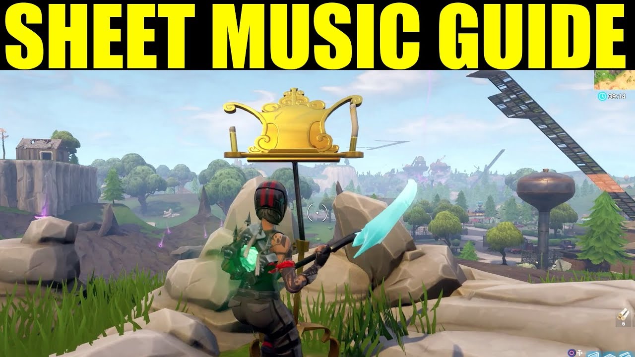 Fortnite Retail Row Sheet Music Not Working Find The Sheet Music In Retail Row Location Week 6 Challenge Guide Fortnite Youtube
