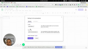 Check Google Sheets time zone settings