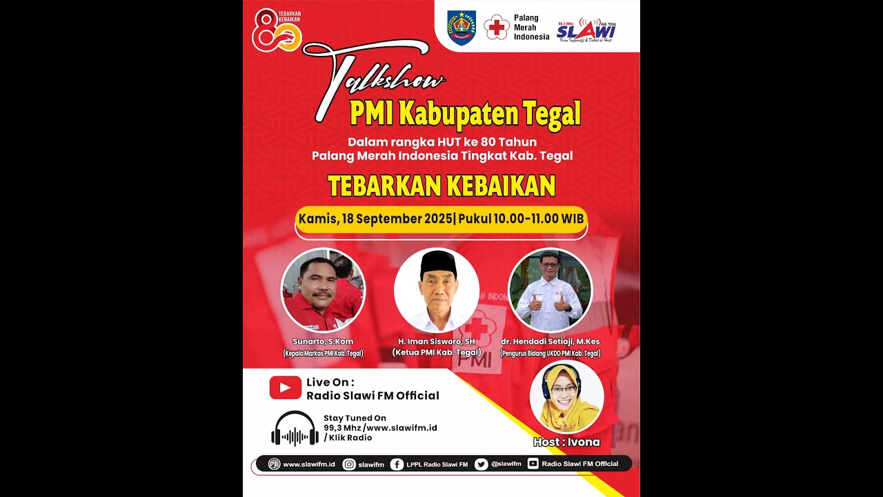 (LIVE) HUT Ke - 80 PMI Tingkat Kab. Tegal " Ayo Tebarkan Kebaikan "