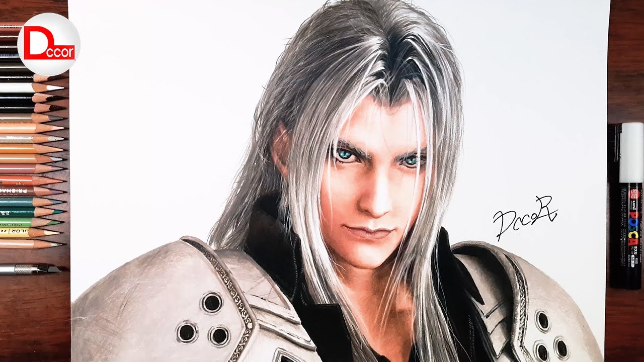 Рисование Final Fantasy 7 Remake [Сефирот] | DCCOR Рисование