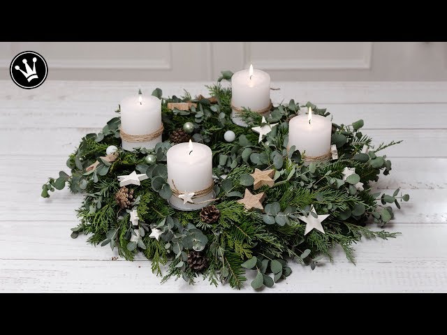 DIY - ADVENTSKRANZ mit Eucalyptus | Adventskranz binden | Anleitung für Einsteiger | Weihnchtsdeko