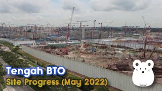 Tengah BTO (May-2022) - A quick look at the construction progress around Tengah area in 4K
