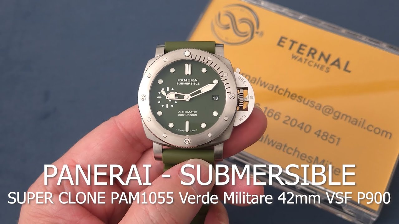 PANERAI   Submersible PAM1055 Verde Militare 42mm SSRU Green P900