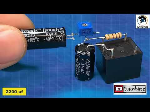 💡⚡⚡Temporizador con relé y condensador💡⚡⚡ electrónica facil