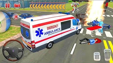 Ambulance Robot City Rescue   Transformer Van Emergency Driver #5   Android Gameplay