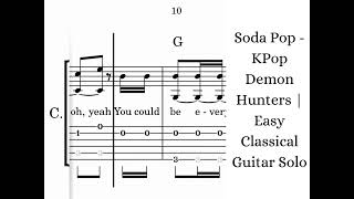 Soda Pop - Kpop Demon Hunters | Easy Classical Guitar