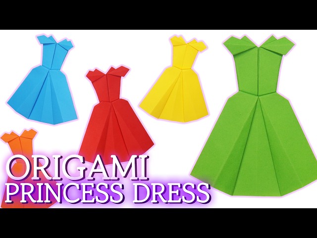 origami princess dress Princess Dress Origami Tutorial