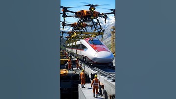 Ai Railway Construction via Drones: The Technology of the Future! #drone #automobile #technology