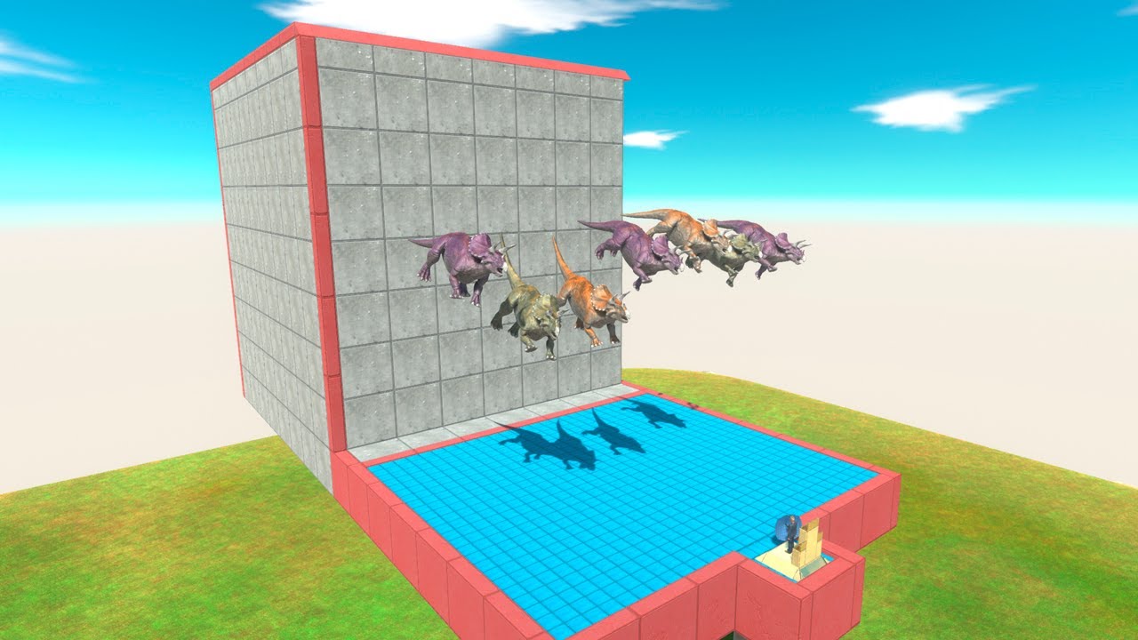 Fall Into a Pool of Cubes - Animal Revolt Battle Simulator