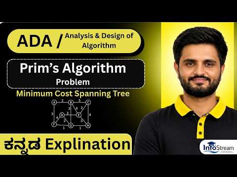Prims algorithm problem | Analysis and Design of Algorithm | All universities