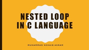 Nested Loop in C Language | Urdu/Hindi