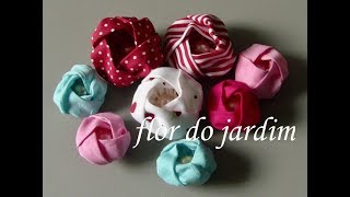 Botões de Rosas de tecido – How to Make a Fabric Pink Button