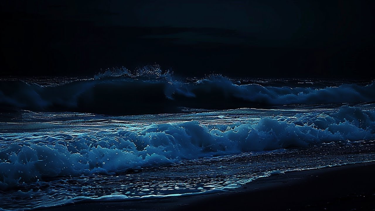 Relaxing Ocean Waves For Deep Sleep | Dark Screen 24 Hours 🌊 Insomnia Relief And Peaceful Rest