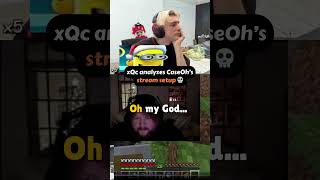 xQc reacts to CaseOh's Streaming Setup 😭 #xqc #caseoh #funny