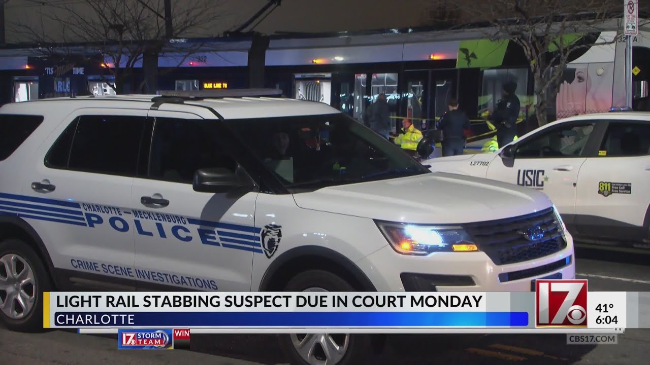 NC light rail stabbing suspect due in court Monday - YouTube
