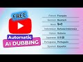 YouTube AI Audio Dubbing 🔹 8 languages