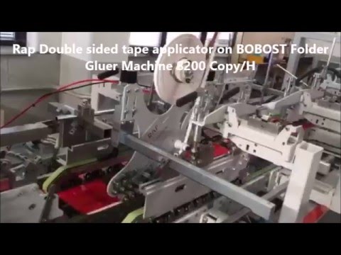 Double Sided Tape Rap Applicator On Bobst Folder Gluer Machine Youtube