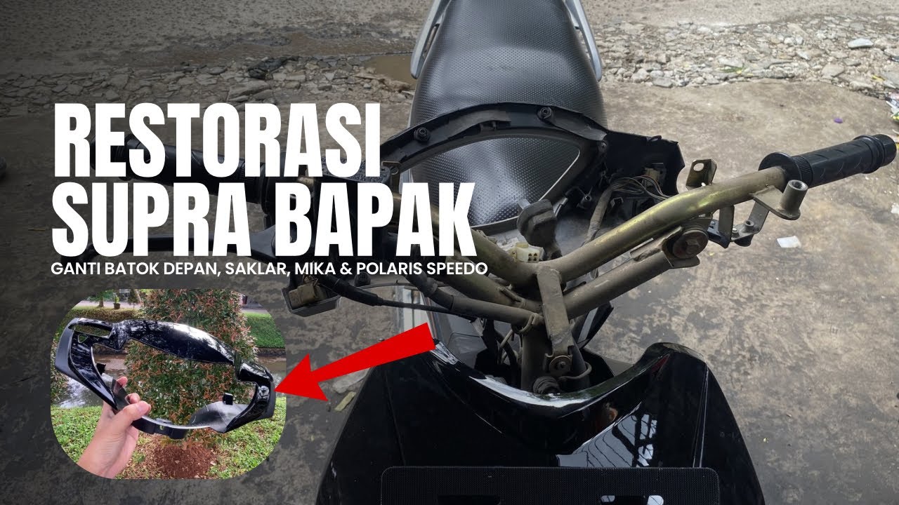 Ganti batok depan, kontak lampu, mika dan polaris speedometer Supra X 125 D 2006 | Restorasi Eps. 9