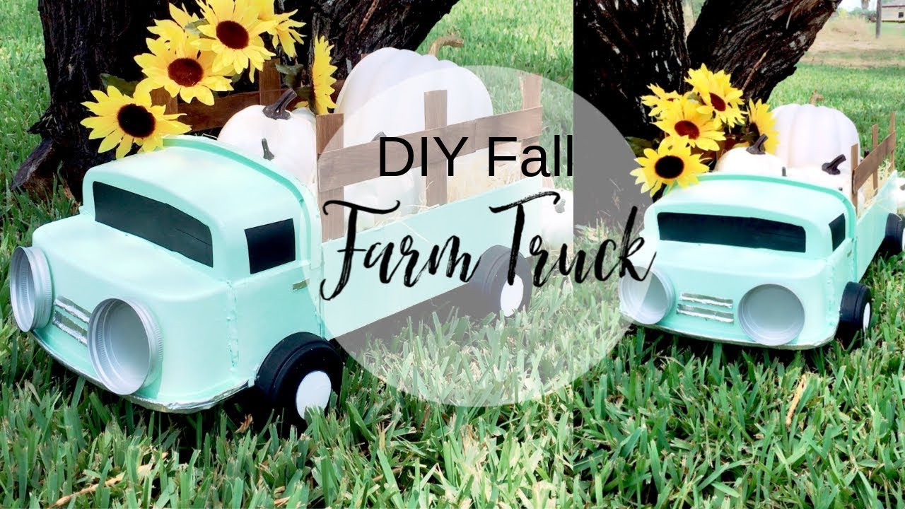 DIY Dollar Tree Fall Farm Truck Build A Truck From Scratch Rustic