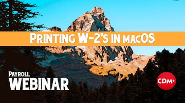 Printing W-2 Forms in macOS
