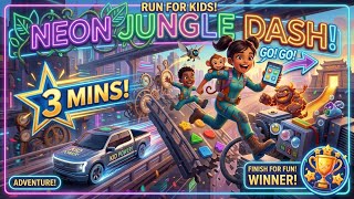 ネオン・ジャングル・ダッシュ！アマラの猛ダッシュ！（3分間アクティブプレイ） screenshot 2