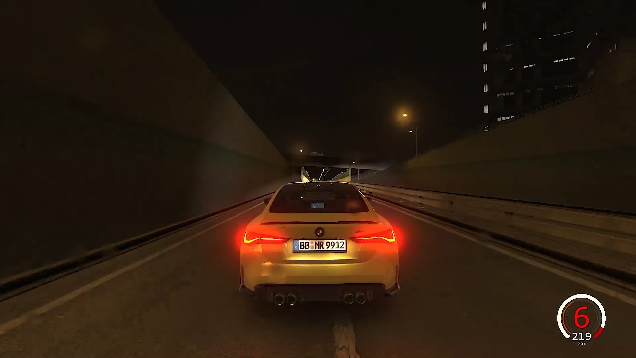 Accelerating a BMW M4 Competition in Shutoko Assetto Corsa Gameplay