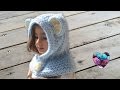 Bonnet capuche crochet toutes tailles / Bear hooded beanie crochet all sizes (english subtitles)