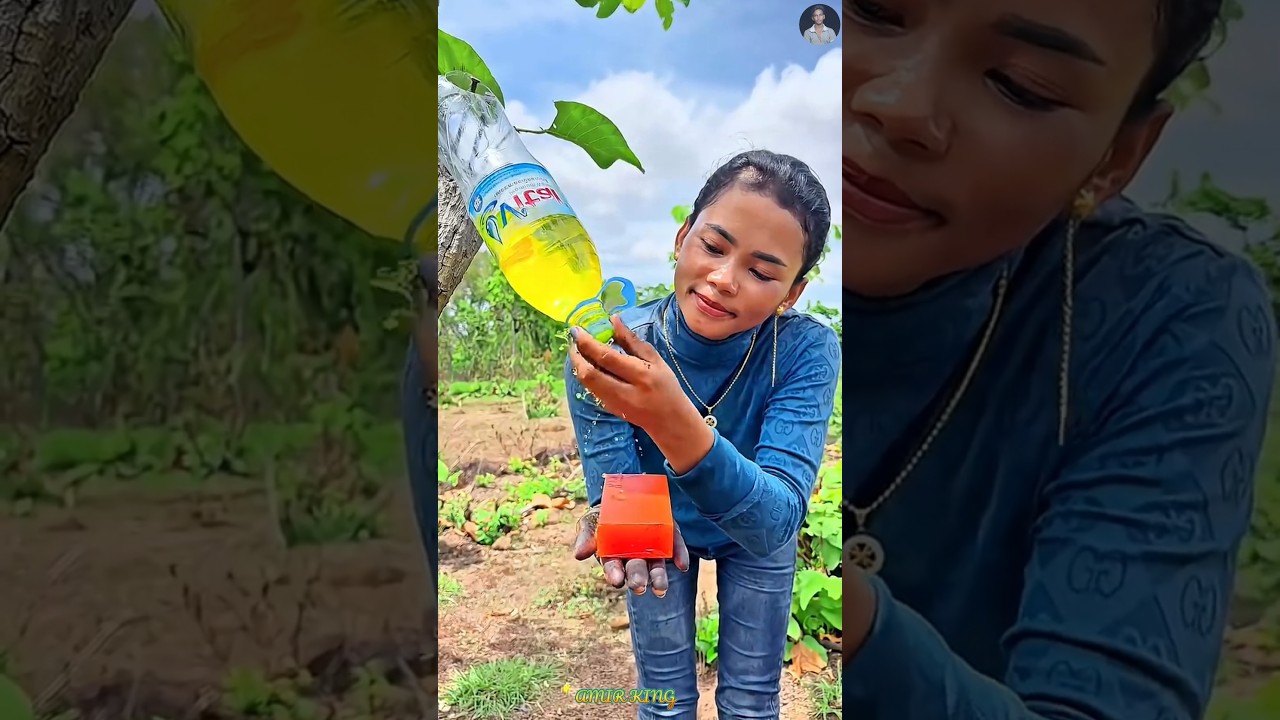 Survival Skills Mom Shows How to Make Soap and Water in forest #campping #outdoors #useful