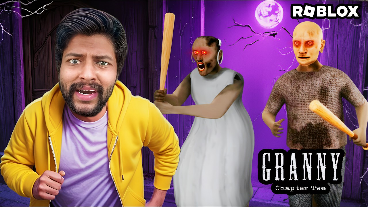 Playing GRANNY VS GRANDPA PRISON RUN! in Roblox