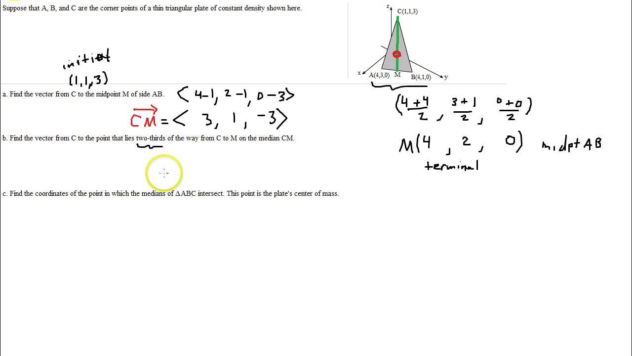 Median of a Triangle Formula, Example Problems, Properties