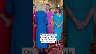 Queen Camilla meets Zara McDermott as the Palace hosts the relaunch of the Queen&#39;s Wash Bags project