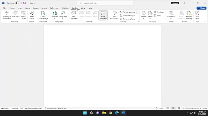 Word 2021: Check Spelling and Grammar