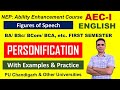 Personification | AEC PU Chandigarh | Rhetoric | Figures of Speech | #personification